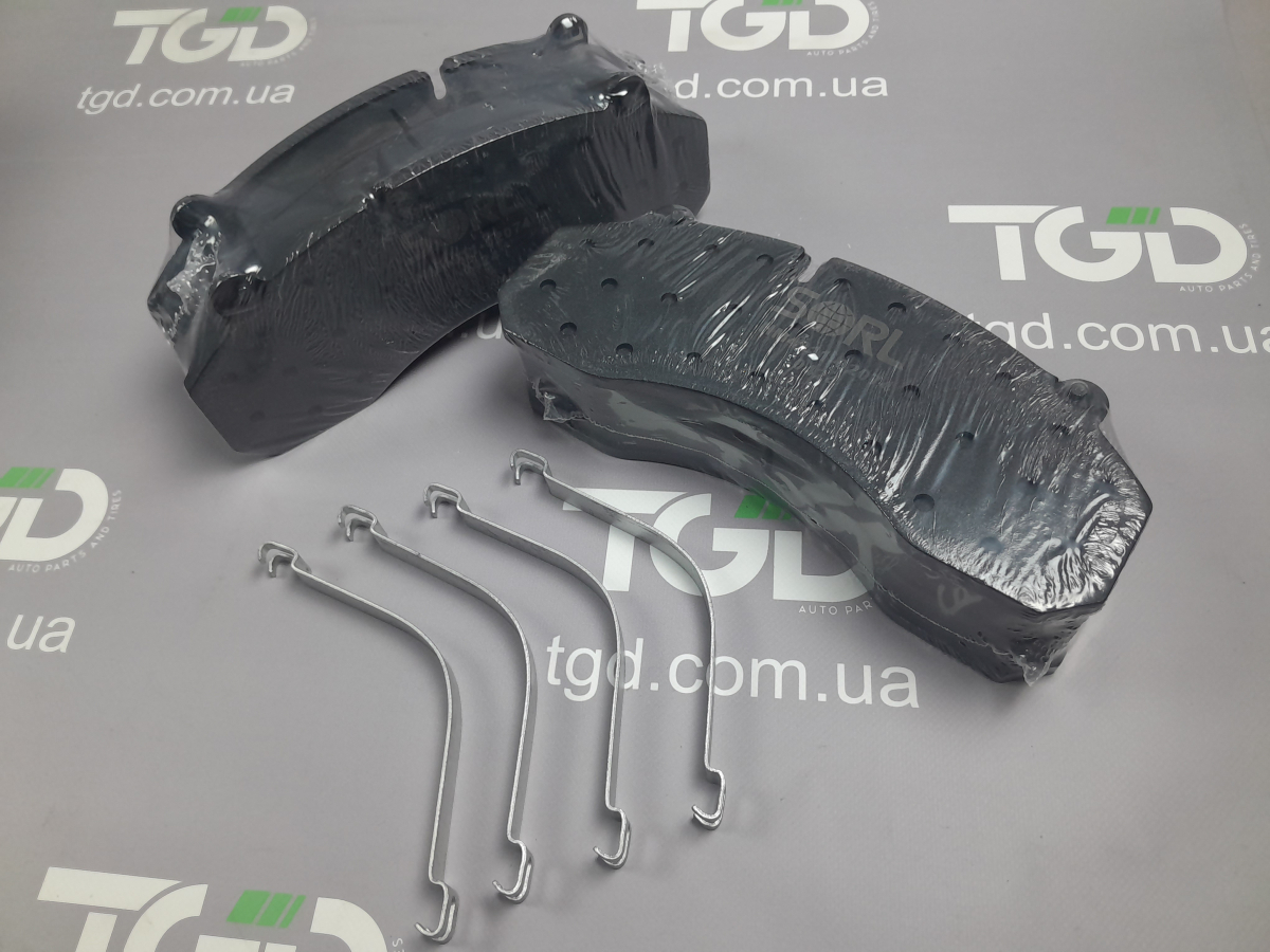 Howo A7  Колодка тормозная передняя (к-кт 4 шт) SORL